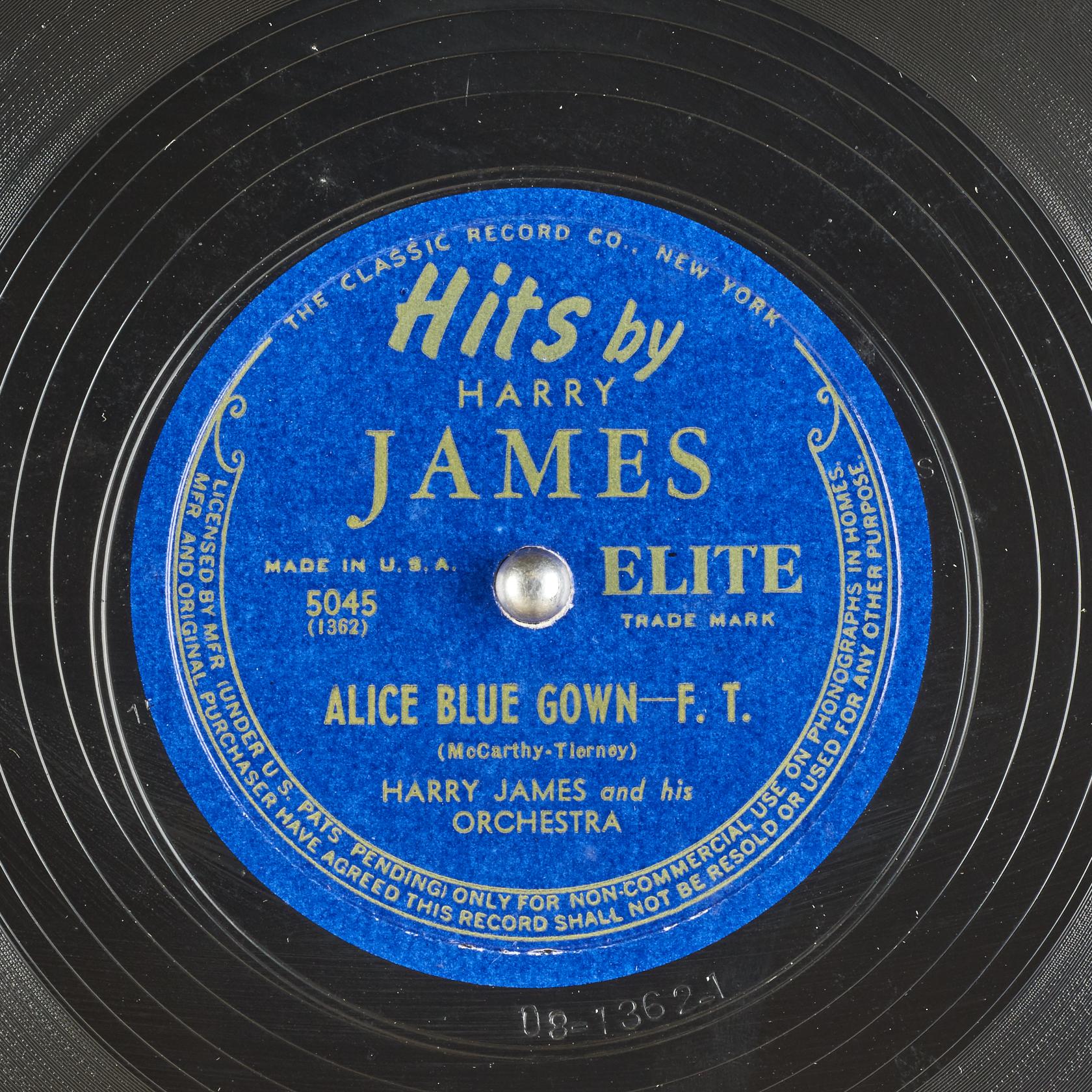 ALICE BLUE GOWN : HARRY JAMES and his ORCHESTRA : Free ...
